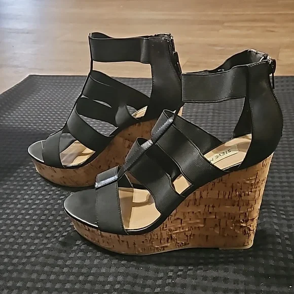 Steve Madden,  Selinah,  black, size 10, wedges - Picture 3 of 11